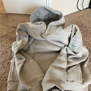 Travel Essentials Stone Hoodie - 2X, color Stone